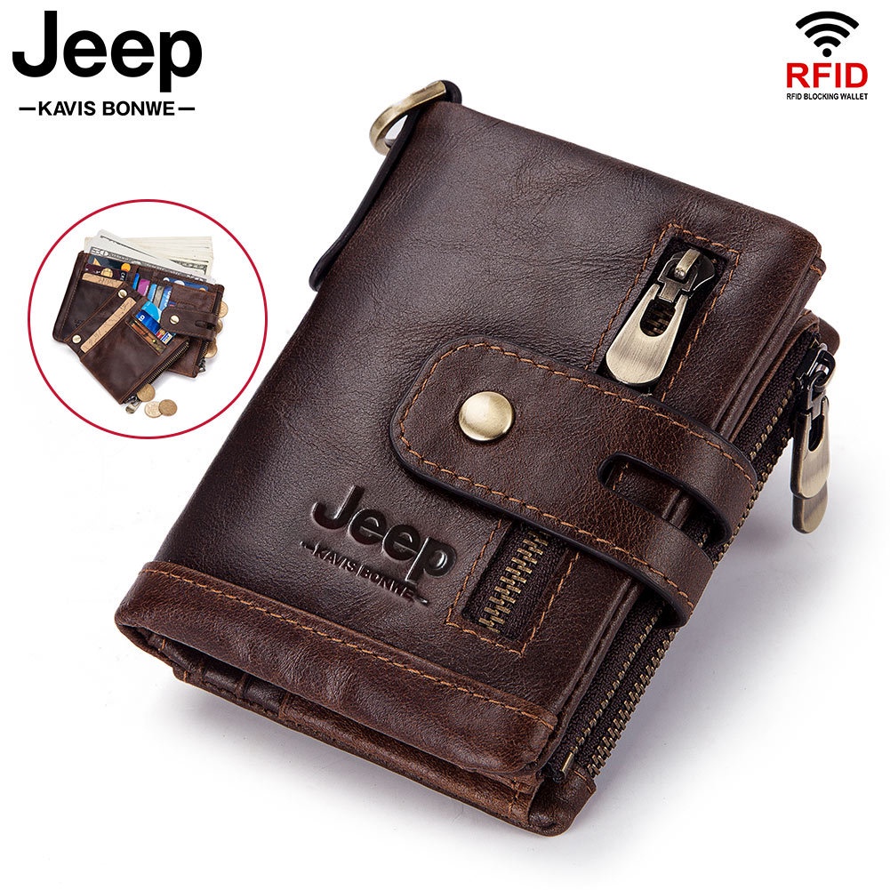 Wallet For Men Genuine Cowhide Leather Men Wallet Bifold Short Wallets Small Mini Card Holder Male Purse Coin Pouch Multi-functional Cards Pocket