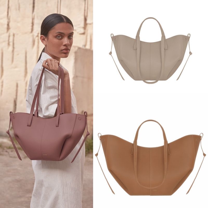 Leather Tote Bag French minority design POLEN * large capacity women's bag