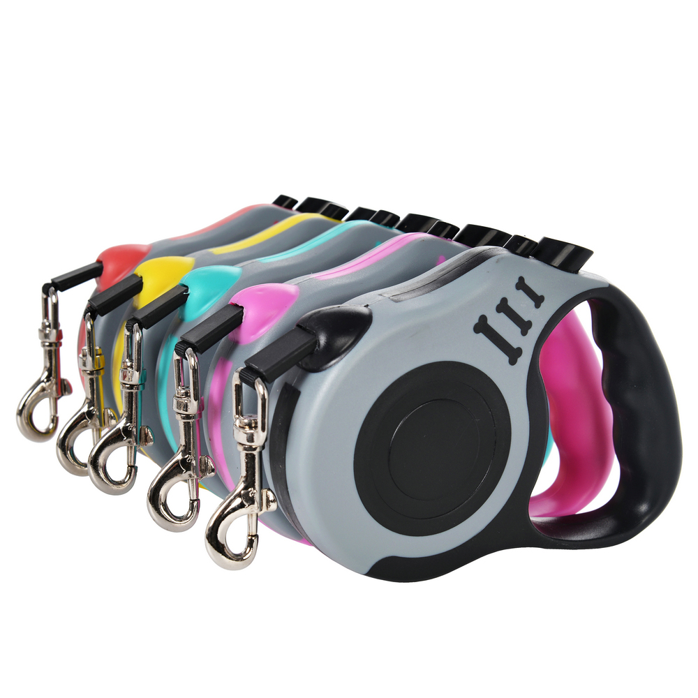 Holapet 3m 5m Pet Leash For Small Dog Cat Nylon Retractable Roulette Automatic Extending Traction Rope Puppy Walking Running Pug Supplies